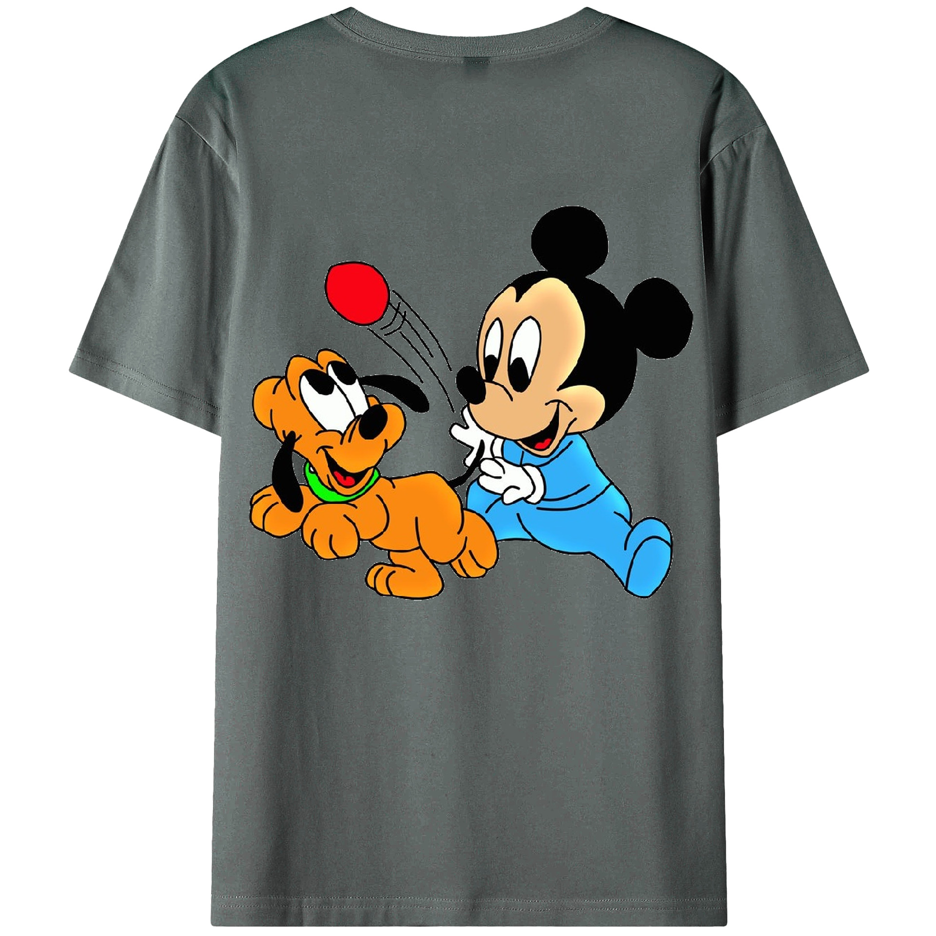 （画像用） ミッキーマウス Mickey Mouse 綿100％半袖Tシャツ（背面プリント）